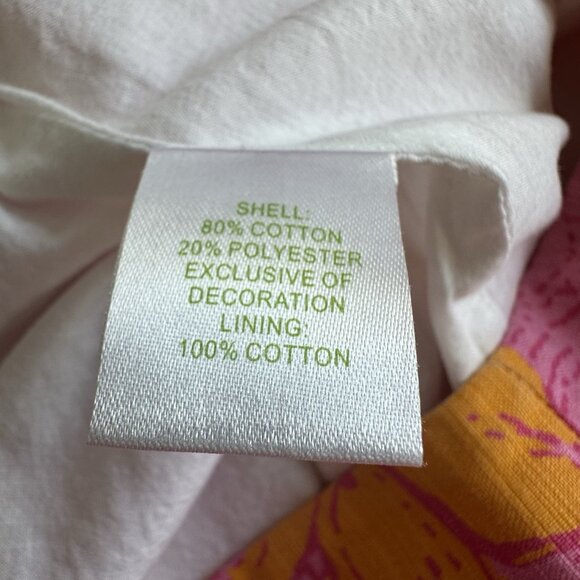 Lilly Pulitzer Skirt 6 Pink/Orange Cotton Elephant Hibiscus 18" Grannycore Beach - Picture 13 of 13